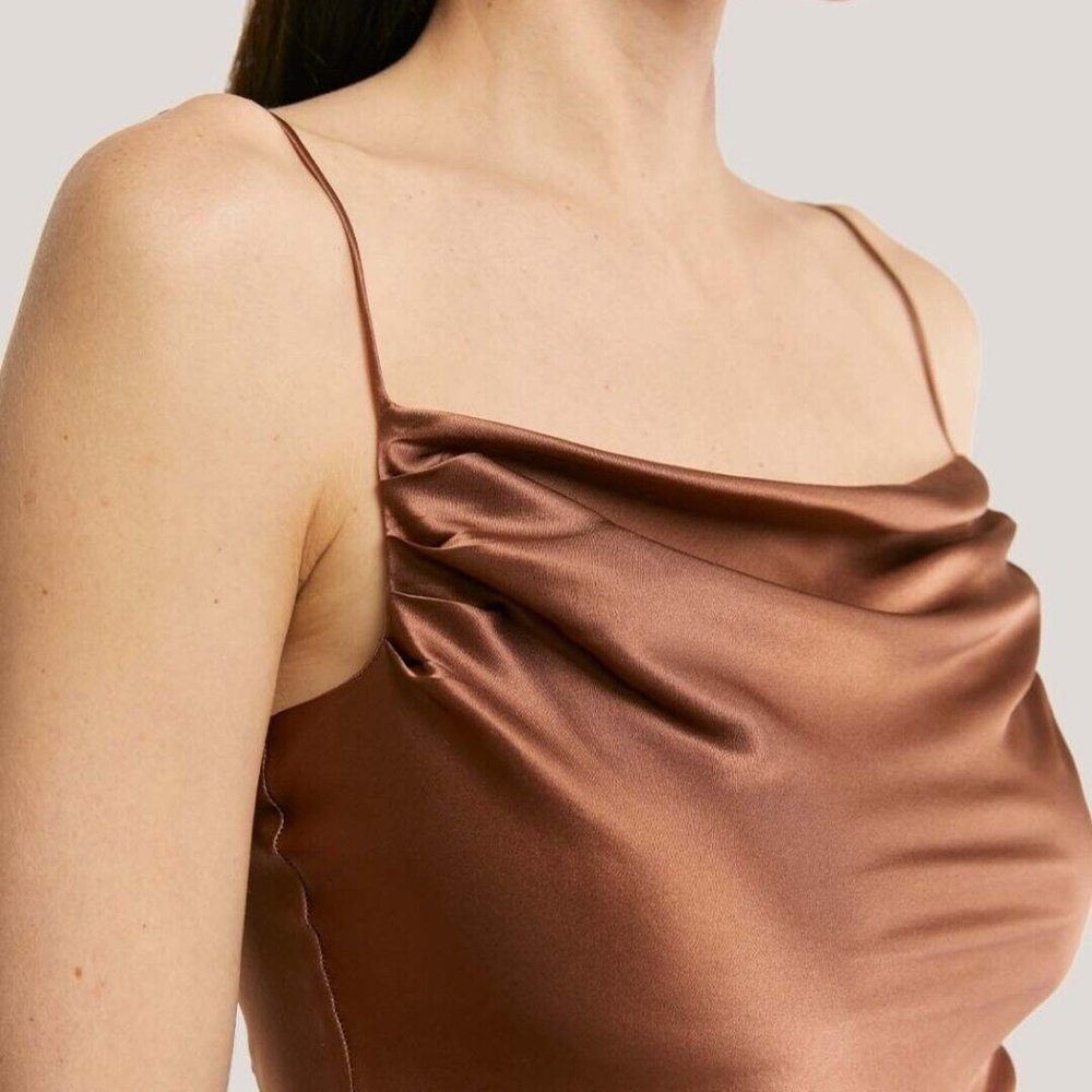 nap loungewear Cowl-Neck 100% Silk Camisole. B057 - Picture 5 of 9